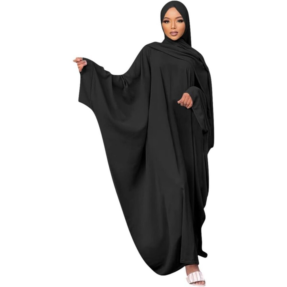 Muslim Abaya Dress Muslim Prayer Clothes Maxi Kaftan with Scarf Large